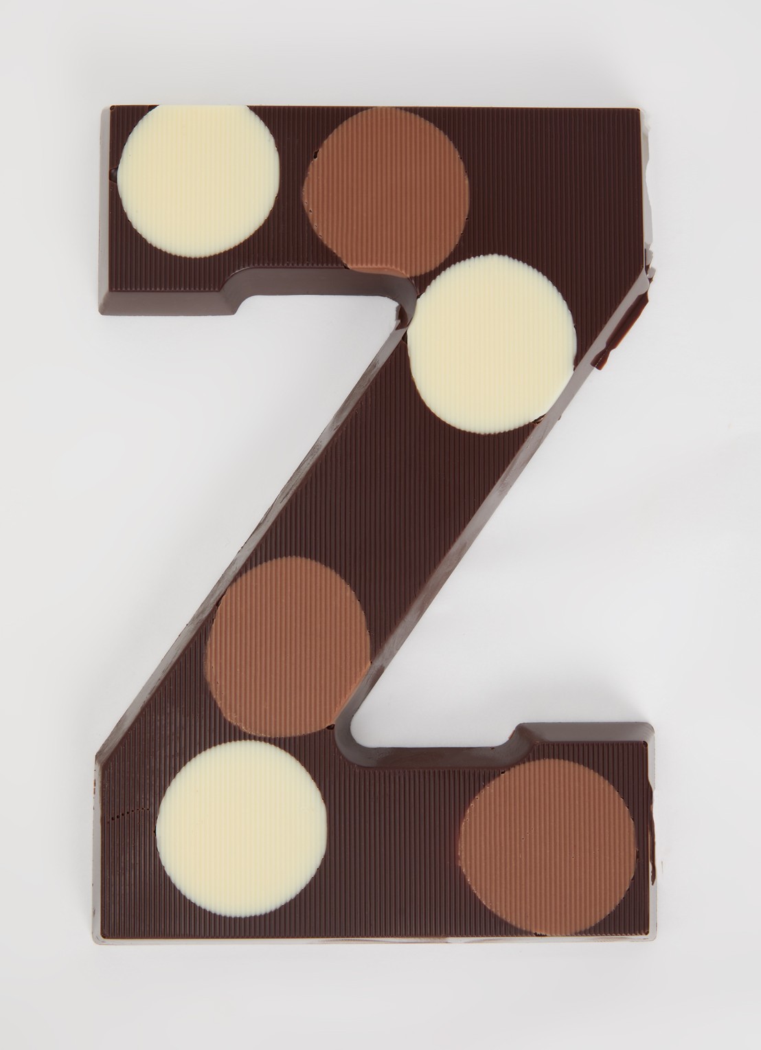 Urban Cacao Pure chocoladeletter gevlekt 200 gram - voorkant 2 z
