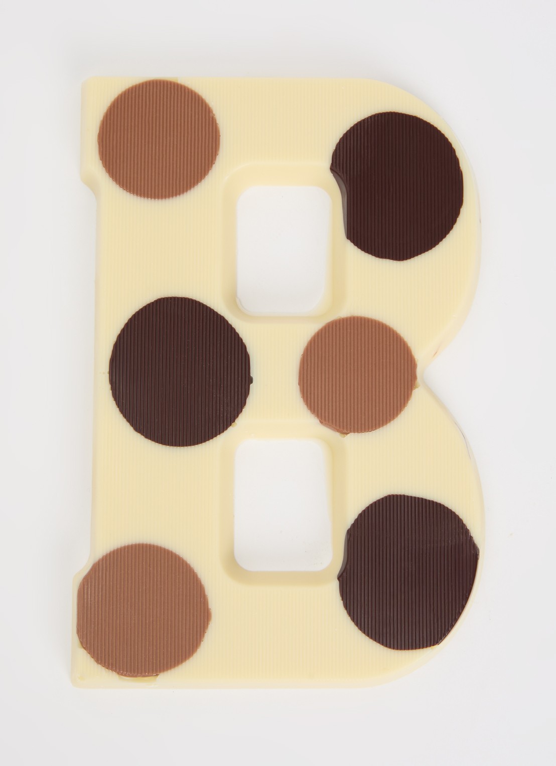 Urban Cacao Witte chocoladeletter gevlekt 200 gram - voorkant 2 b