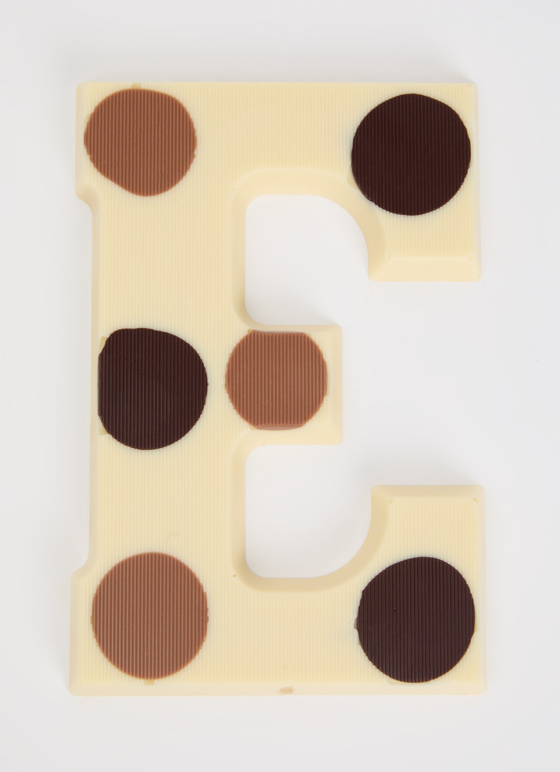 Urban Cacao Witte chocoladeletter gevlekt 200 gram - voorkant 2 e