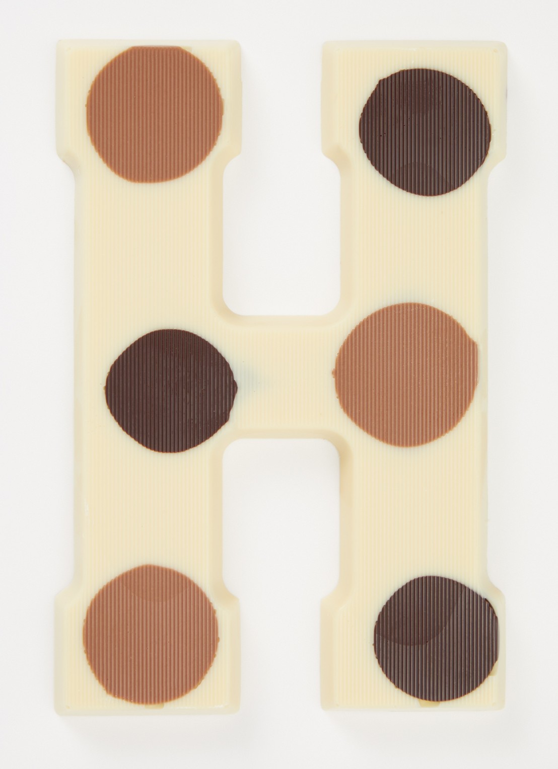 Urban Cacao Witte chocoladeletter gevlekt 200 gram - voorkant 2 h