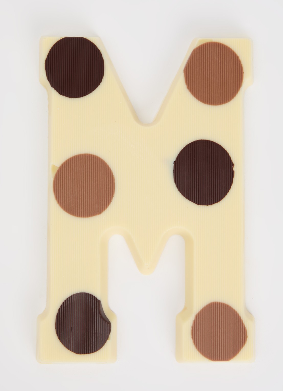 Urban Cacao Witte chocoladeletter gevlekt 200 gram - voorkant 2 m