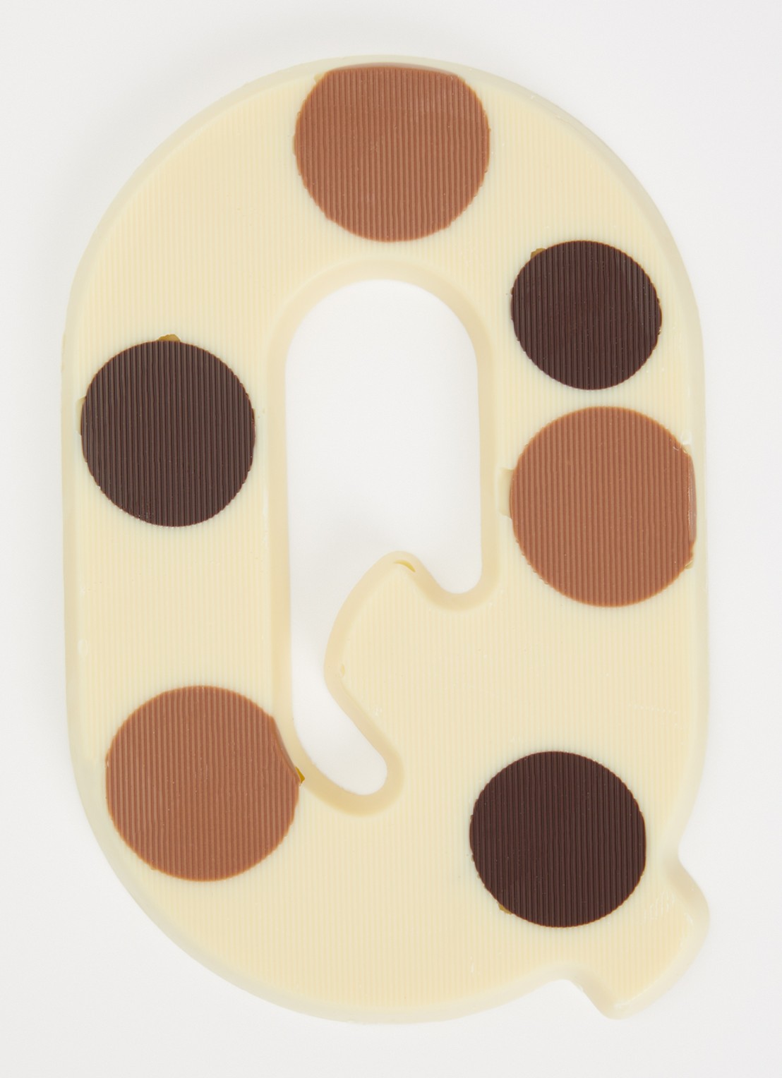 Urban Cacao Witte chocoladeletter gevlekt 200 gram - voorkant 2 q