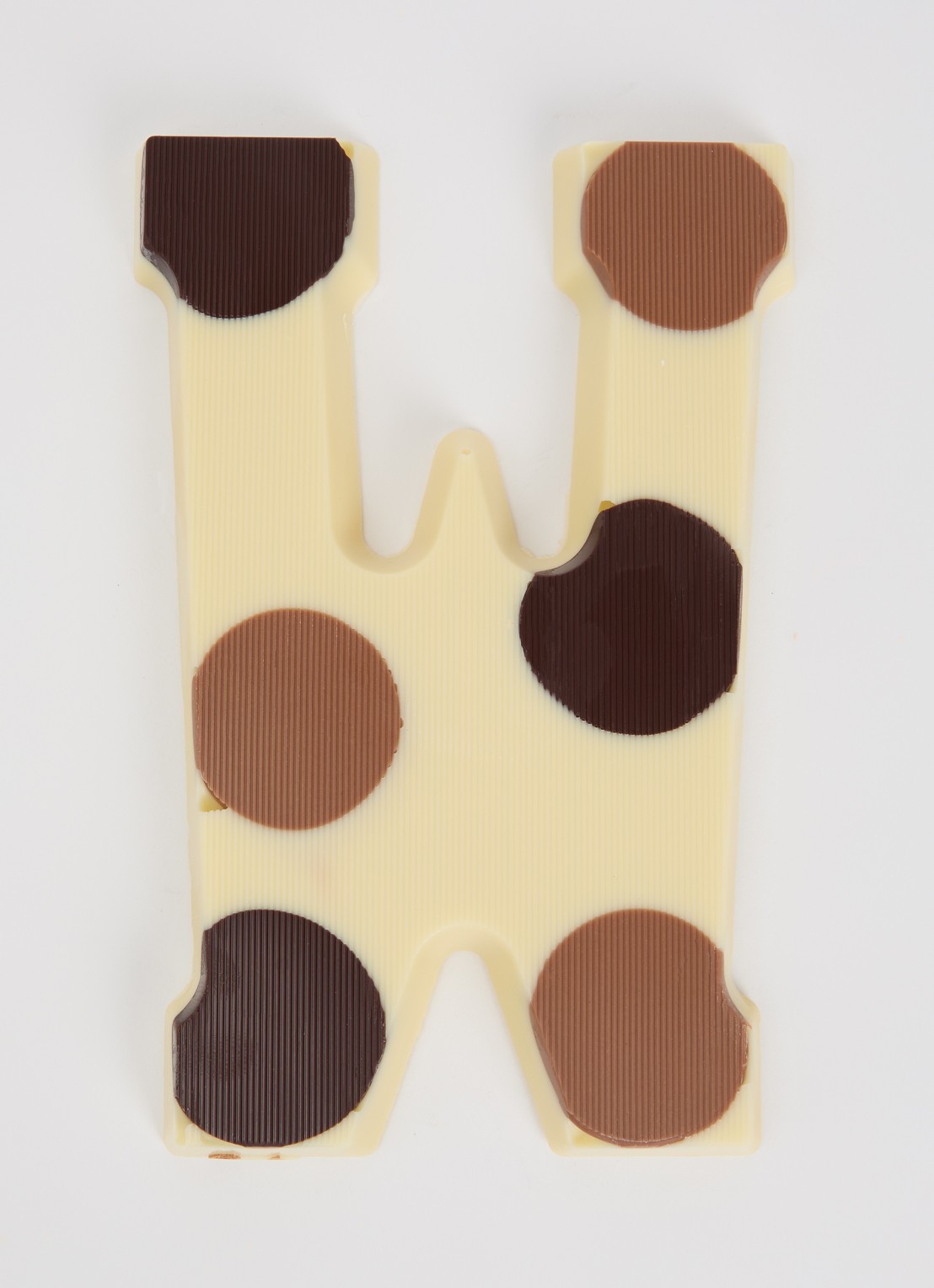 Urban Cacao Witte chocoladeletter gevlekt 200 gram - voorkant 2 w