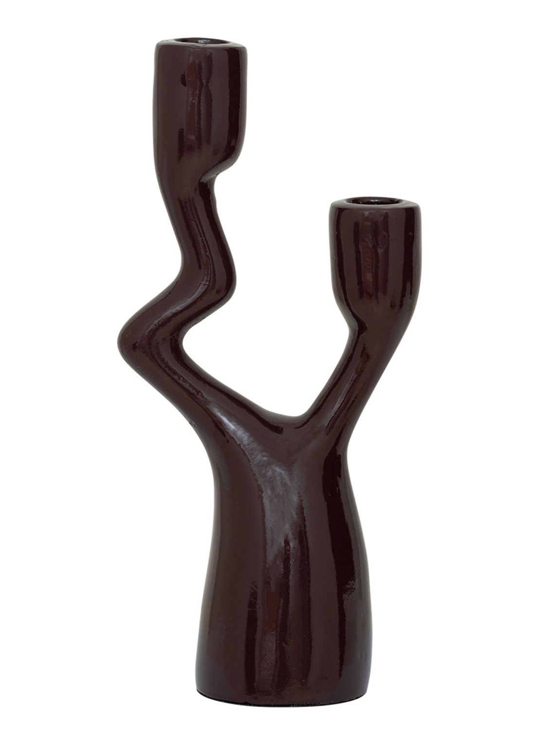Urban Nature Culture Adora kandelaar 27 cm - voorkant aubergine
