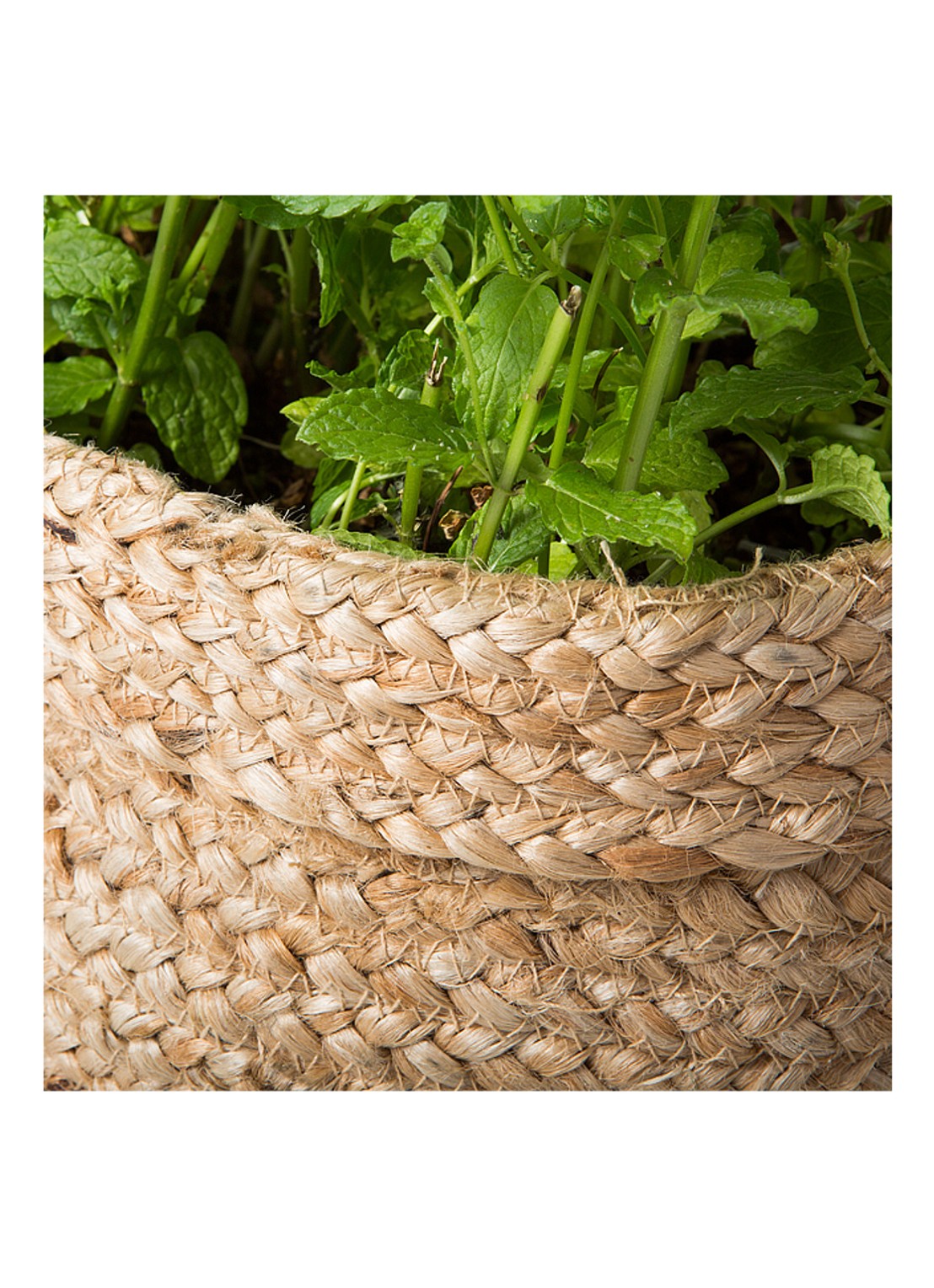 Urban Nature Culture Braided opbergmand 25 cm - detail naturel