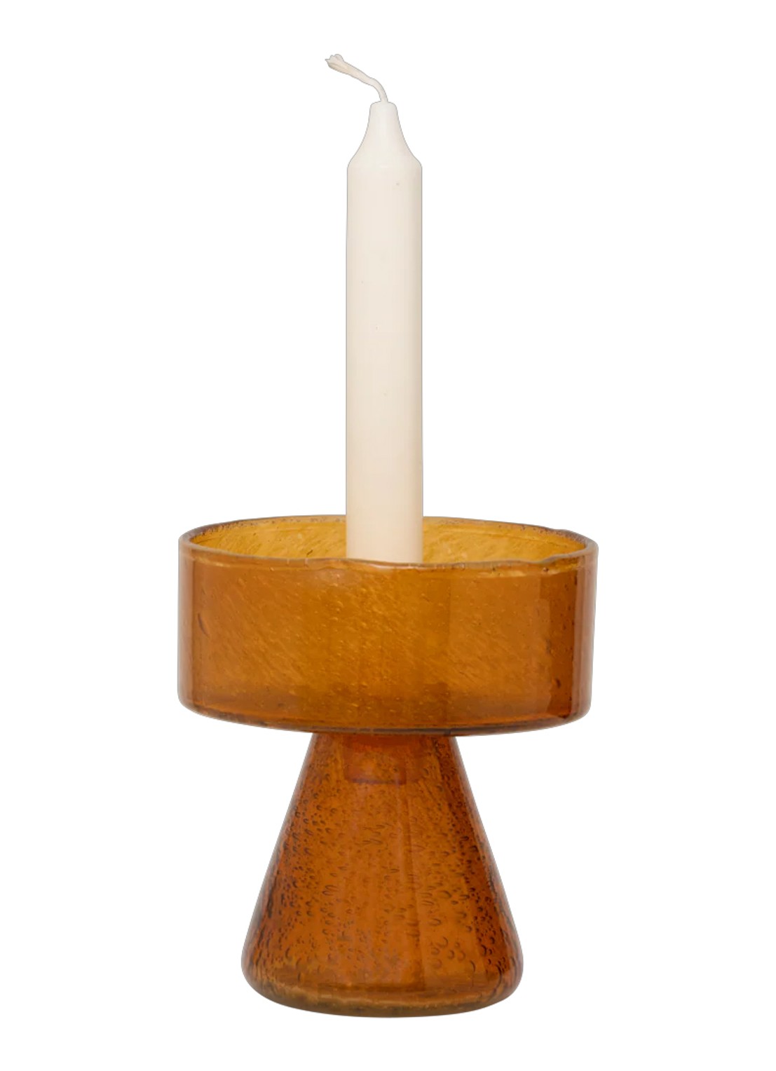 Urban Nature Culture Cody kandelaar 14 cm - voorkant 2 naturel