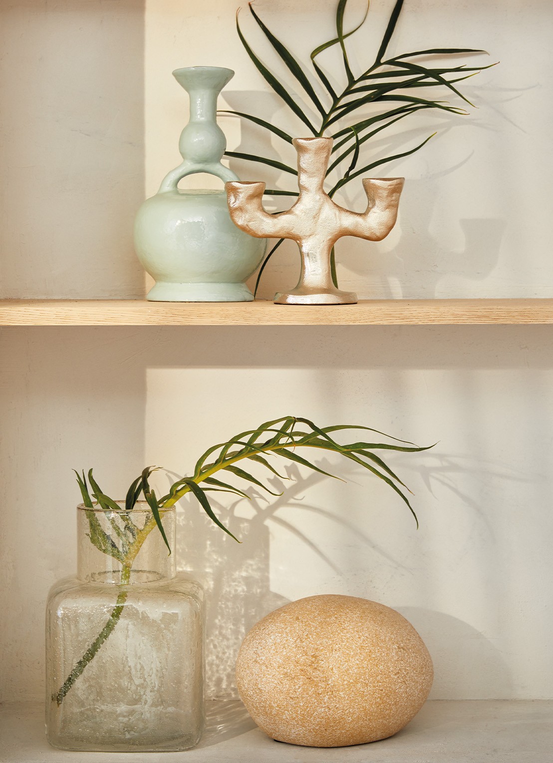 Urban Nature Culture D'argento kandelaar 18 cm - voorkant 2 zilver