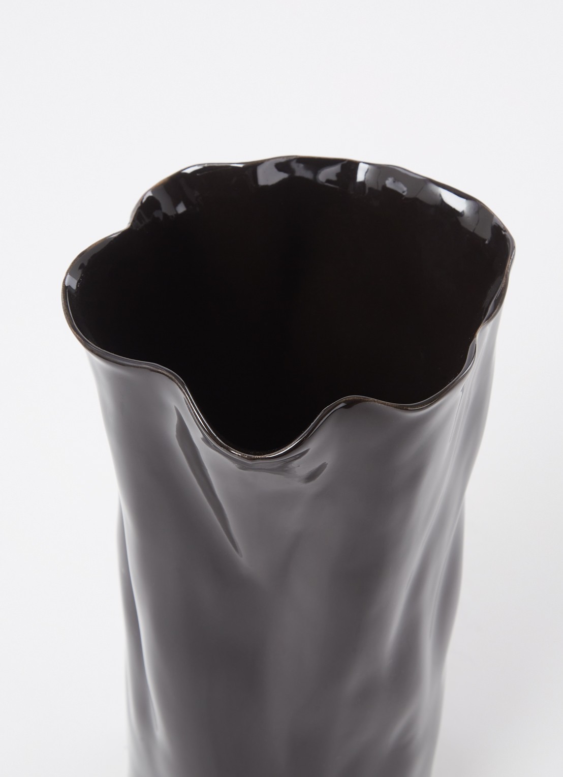 Urban Nature Culture Enza vaas 25 cm - detail 3 zwart