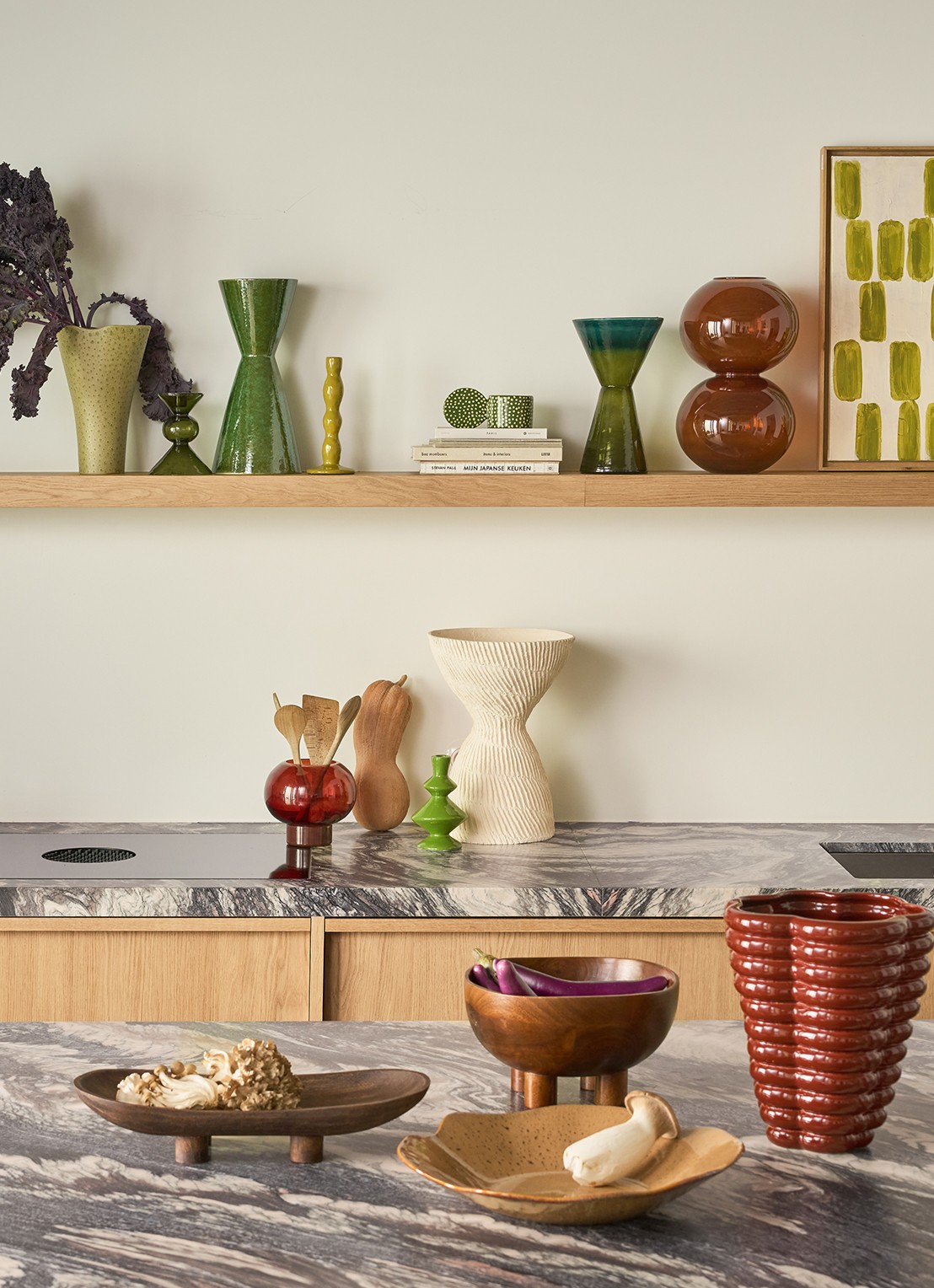 Urban Nature Culture Faen vaas 38 cm - detail 4 groen