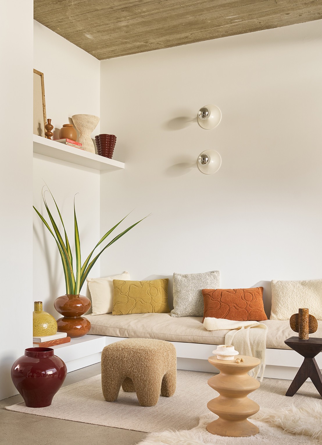 Urban Nature Culture Foss vaas 41 cm - detail 5 beige