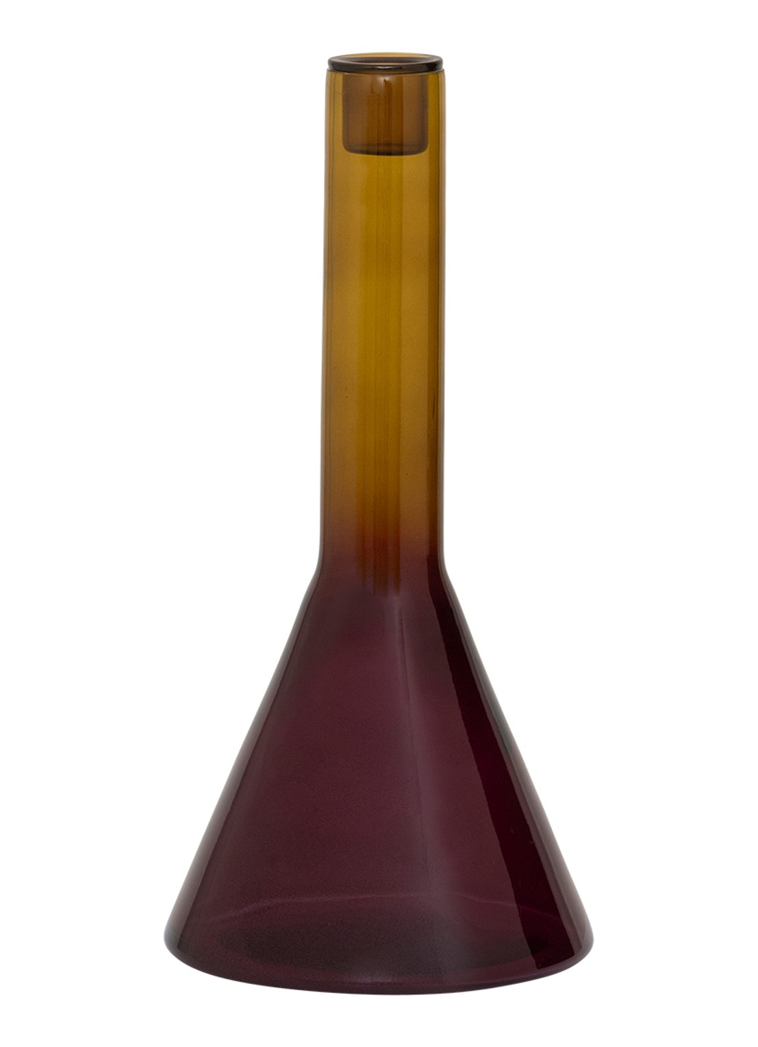 Urban Nature Culture Frisk kandelaar 27 cm - voorkant aubergine