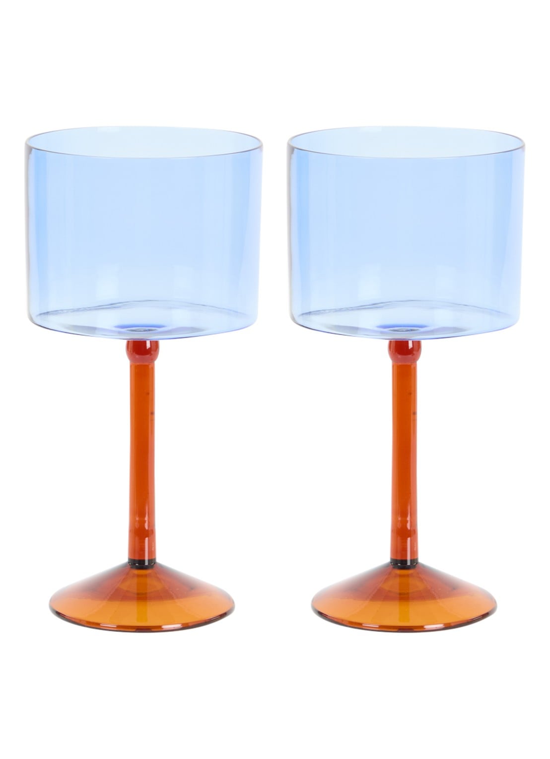 Urban Nature Culture Gin Tonic cocktailglas set van 2 - voorkant blauw