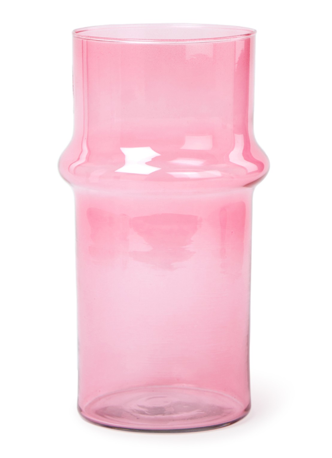 Urban Nature Culture  Glass vaas 20 cm - voorkant roze