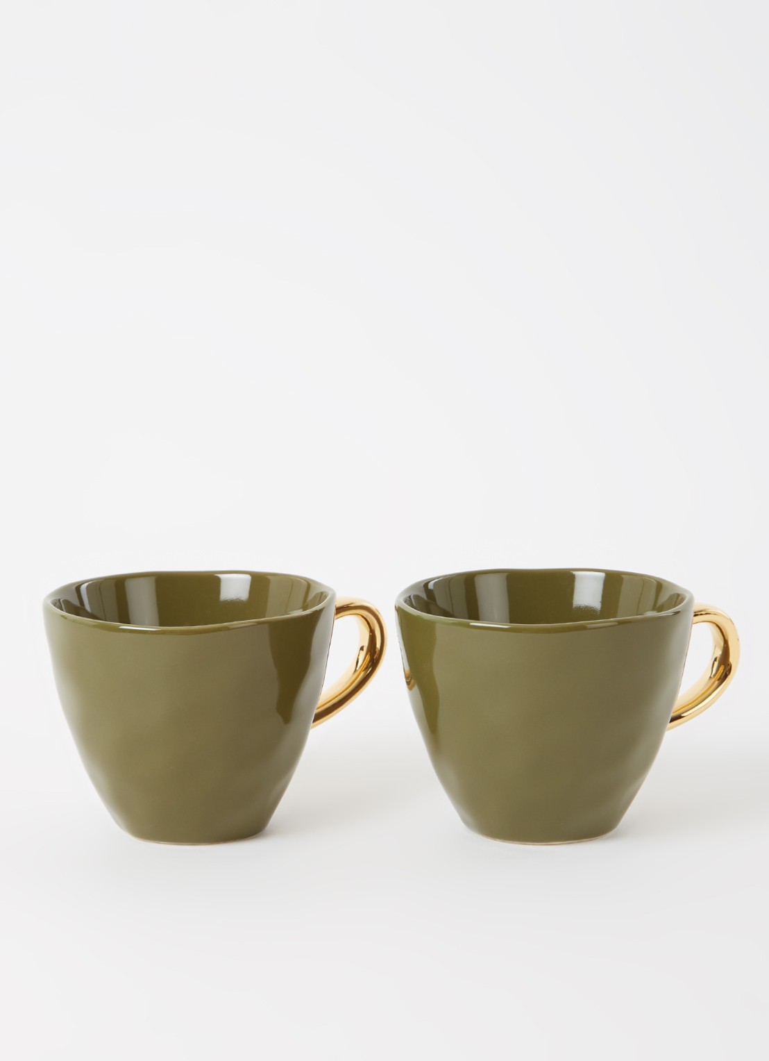 Urban Nature Culture Good Morning kopje 30 cl set van 2 - voorkant 3 legergroen