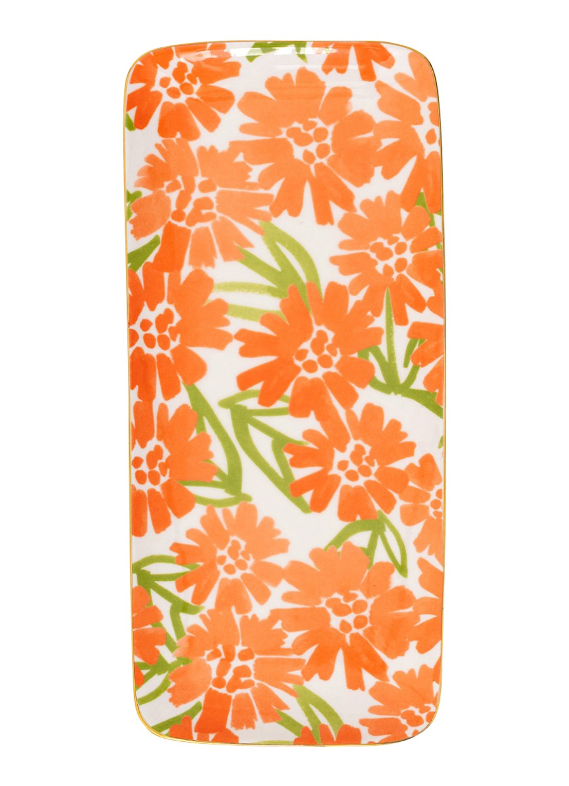 Urban Nature Culture Good Morning Palesa taartplateau 14 x 31 cm - voorkant oranje