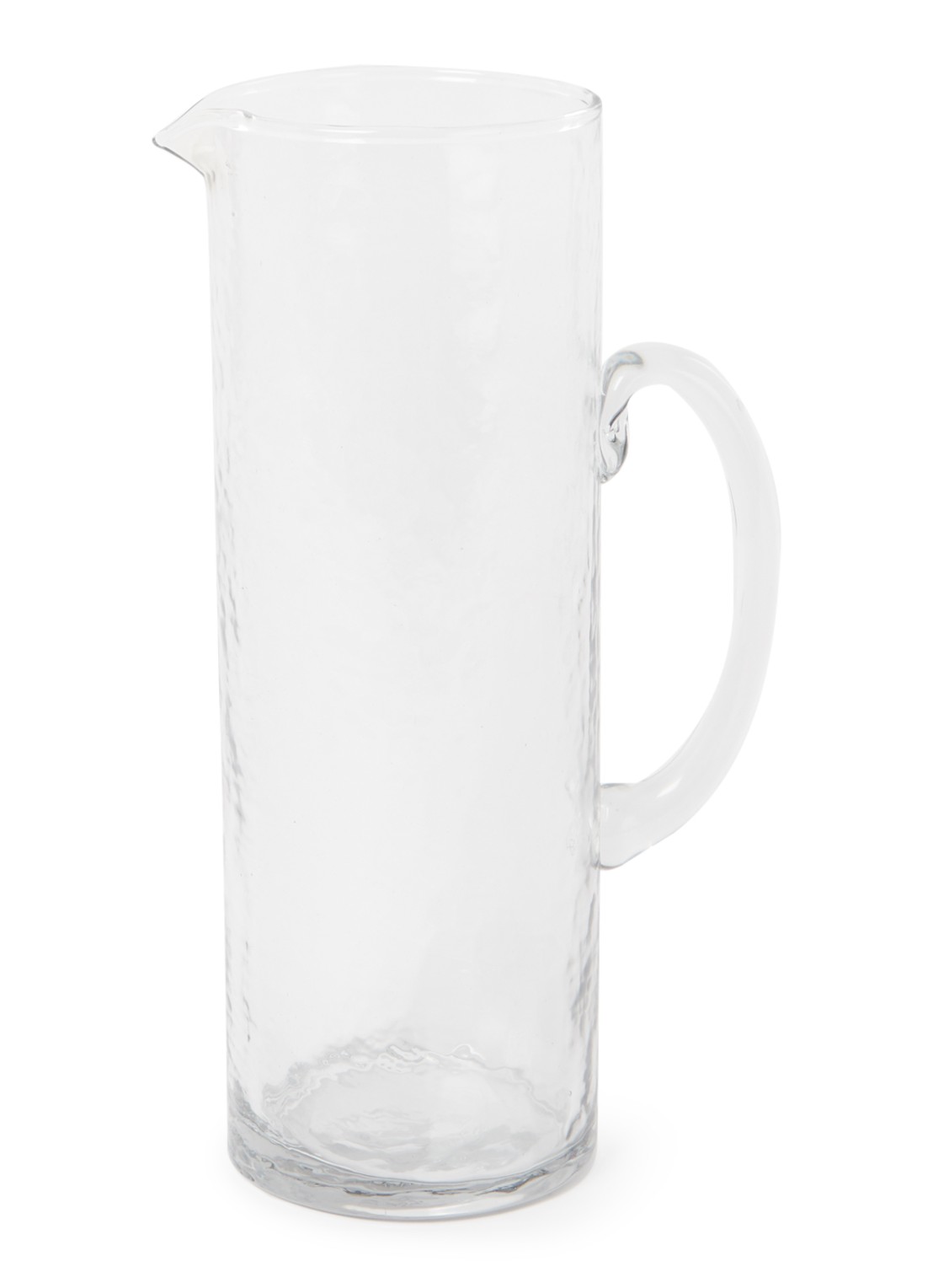 Urban Nature Culture Hammered waterkaraf 1 liter - voorkant transparant