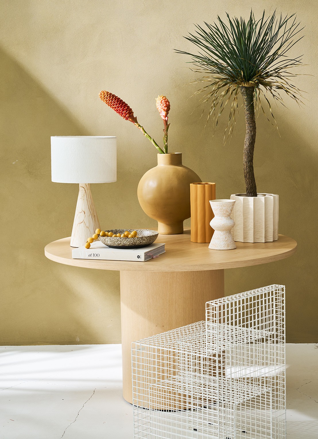 Urban Nature Culture Ilo vaas 40 cm - voorkant 3 beige