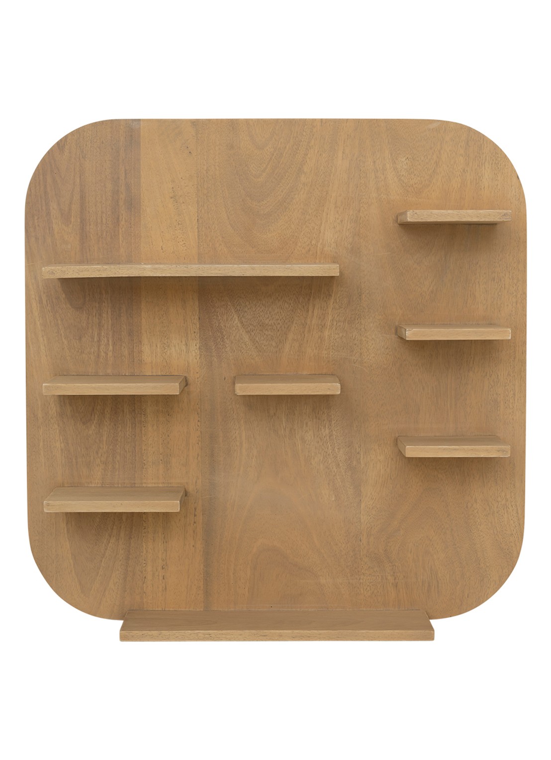 Urban Nature Culture Isao wandplank van mango hout 50 x 50 cm - voorkant 2 lichtbruin