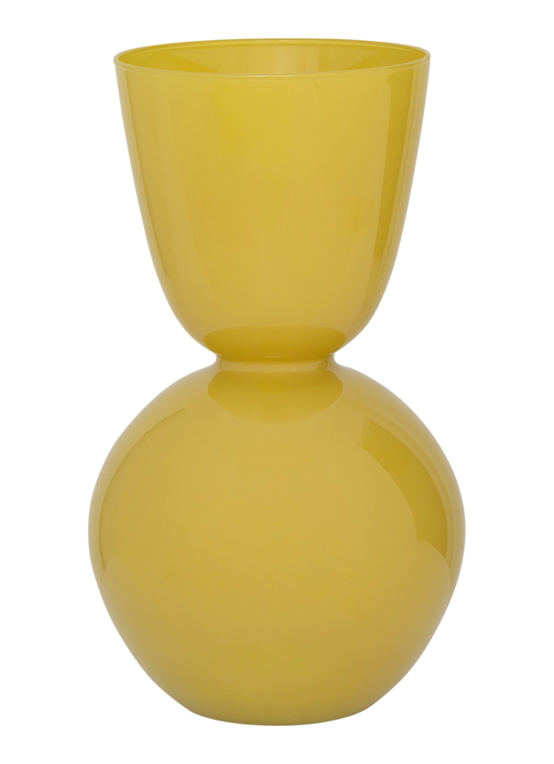 Urban Nature Culture Jari vaas 26 cm - voorkant 3 geel