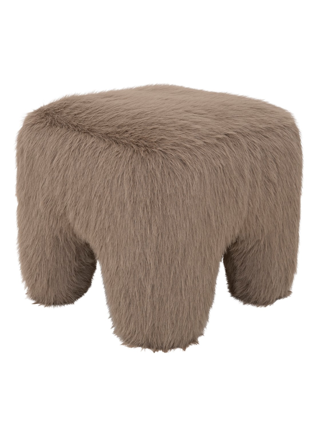 Urban Nature Culture Kira poef - voorkant 2 taupe