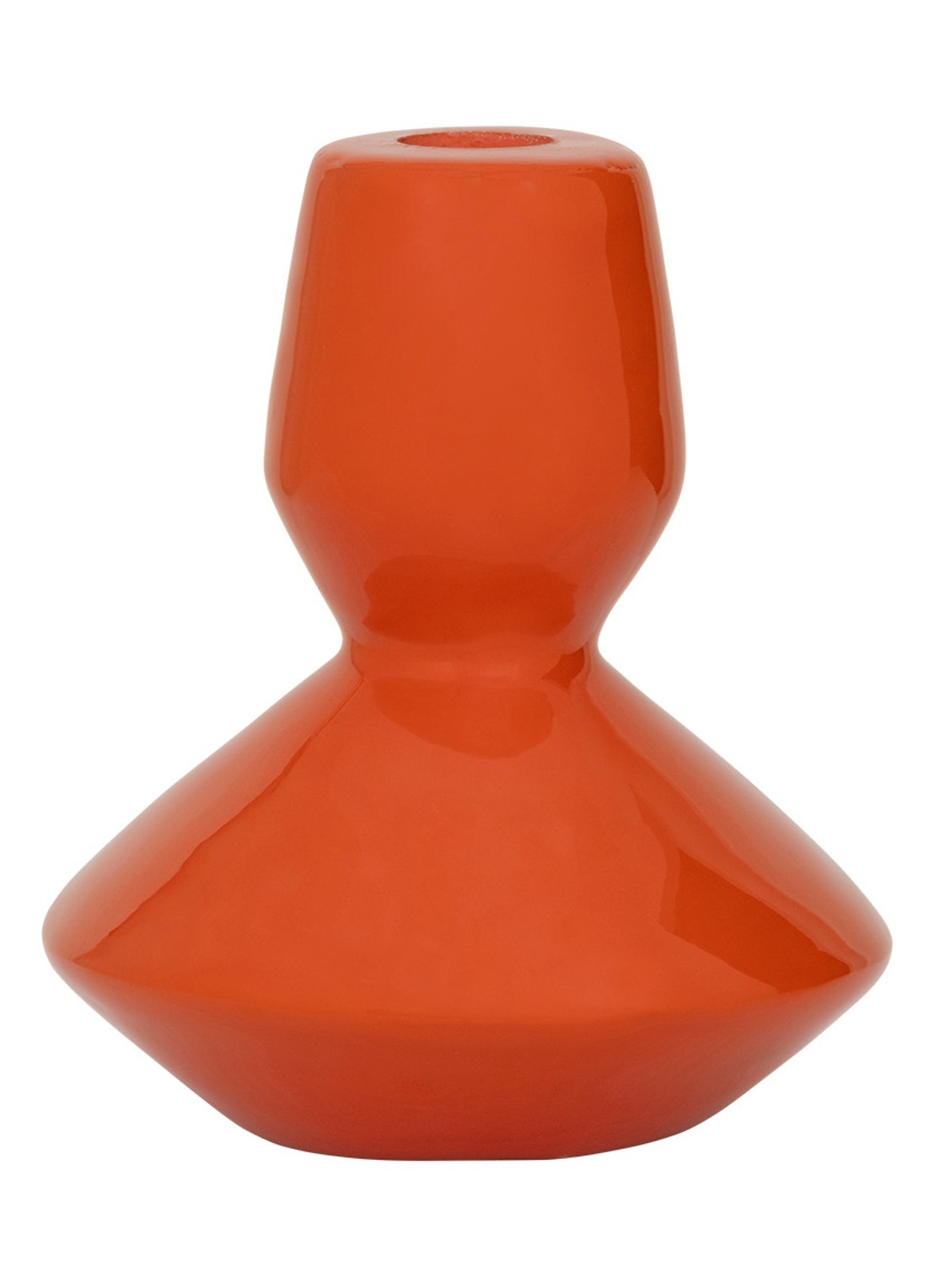 Urban Nature Culture Logan kandelaar 14 cm - voorkant oranje