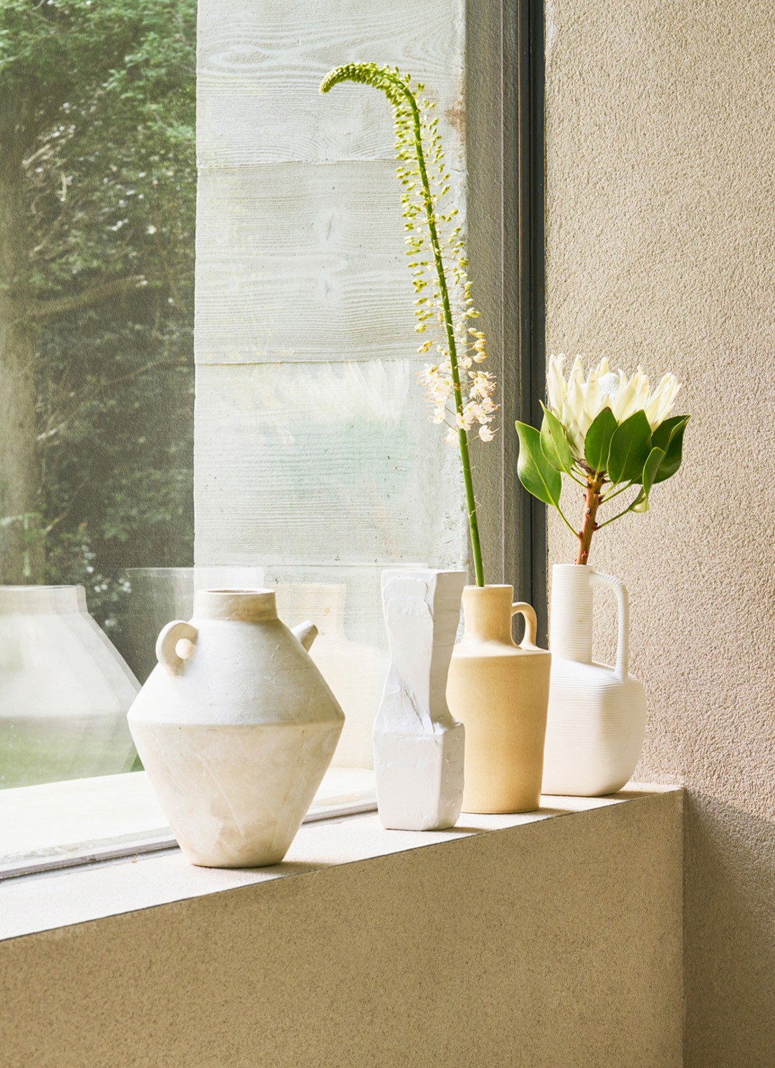 Urban Nature Culture Nuno vaas 25 cm - detail creme