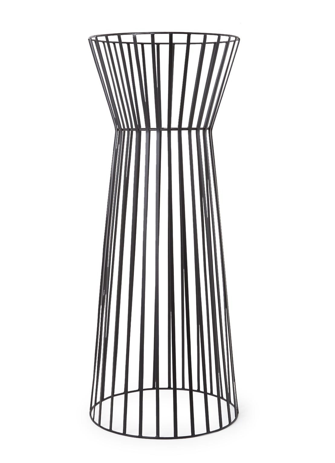 Urban Nature Culture Plantenbak van ijzer voor binnen Ø35 cm - voorkant zwart