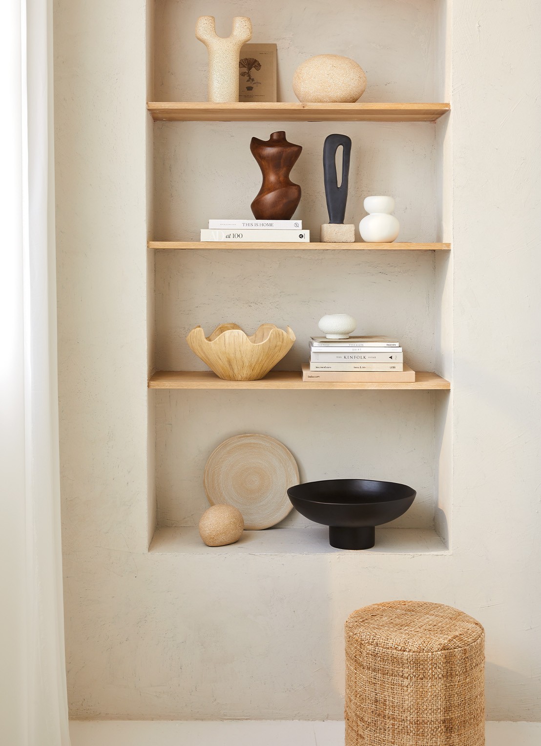 Urban Nature Culture Pouf Titos poef 38 cm - detail 4 beige