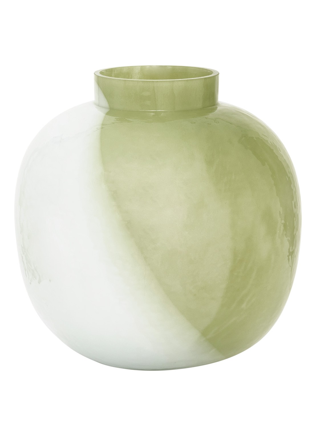 Urban Nature Culture Riva vaas 20 cm - voorkant 2 lindegroen