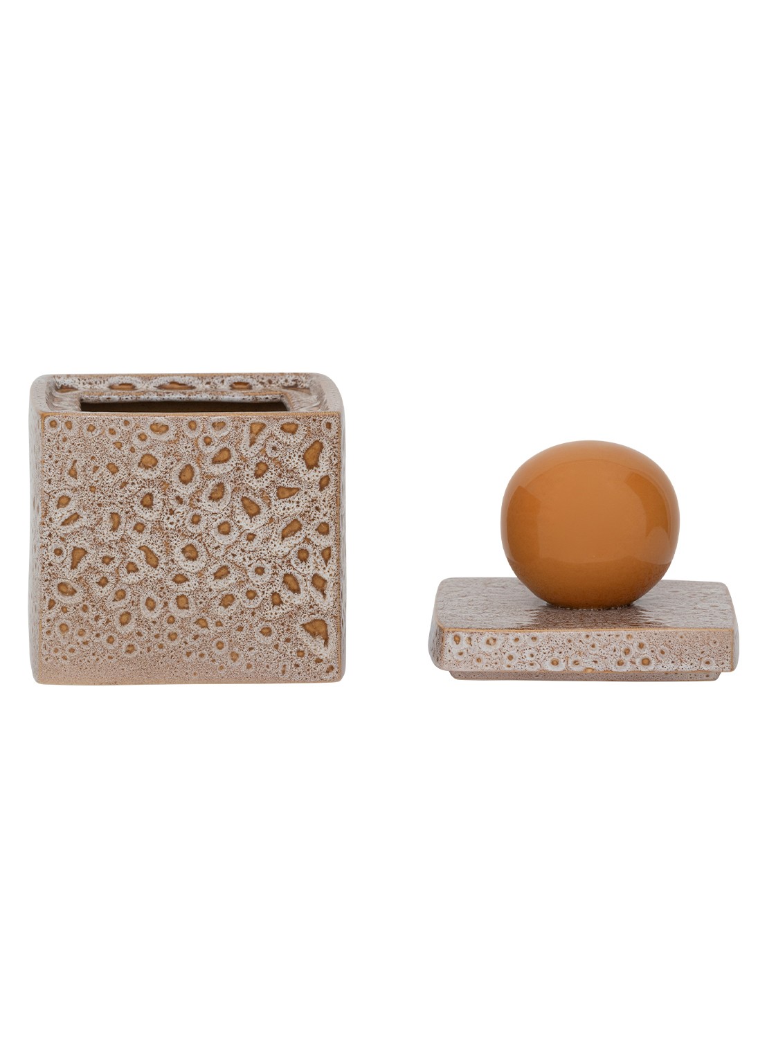 Urban Nature Culture Runa opbergpot 14 cm - detail 4 oranje