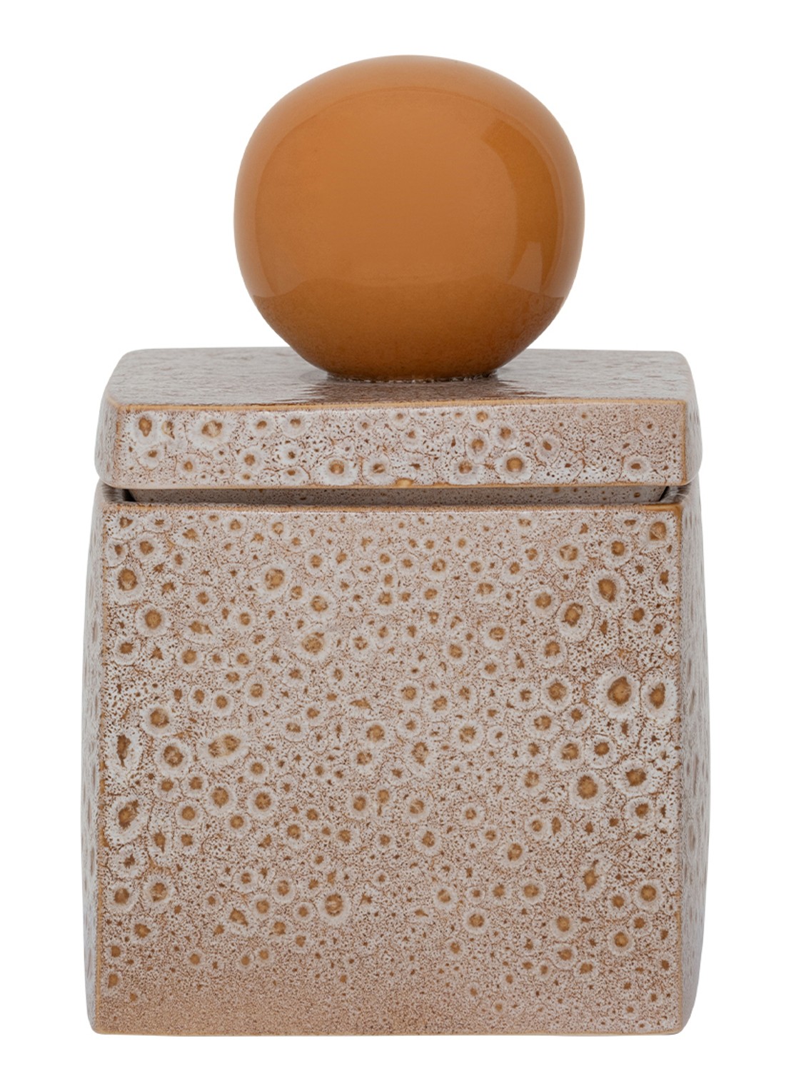 Urban Nature Culture Runa opbergpot 14 cm - voorkant 2 oranje