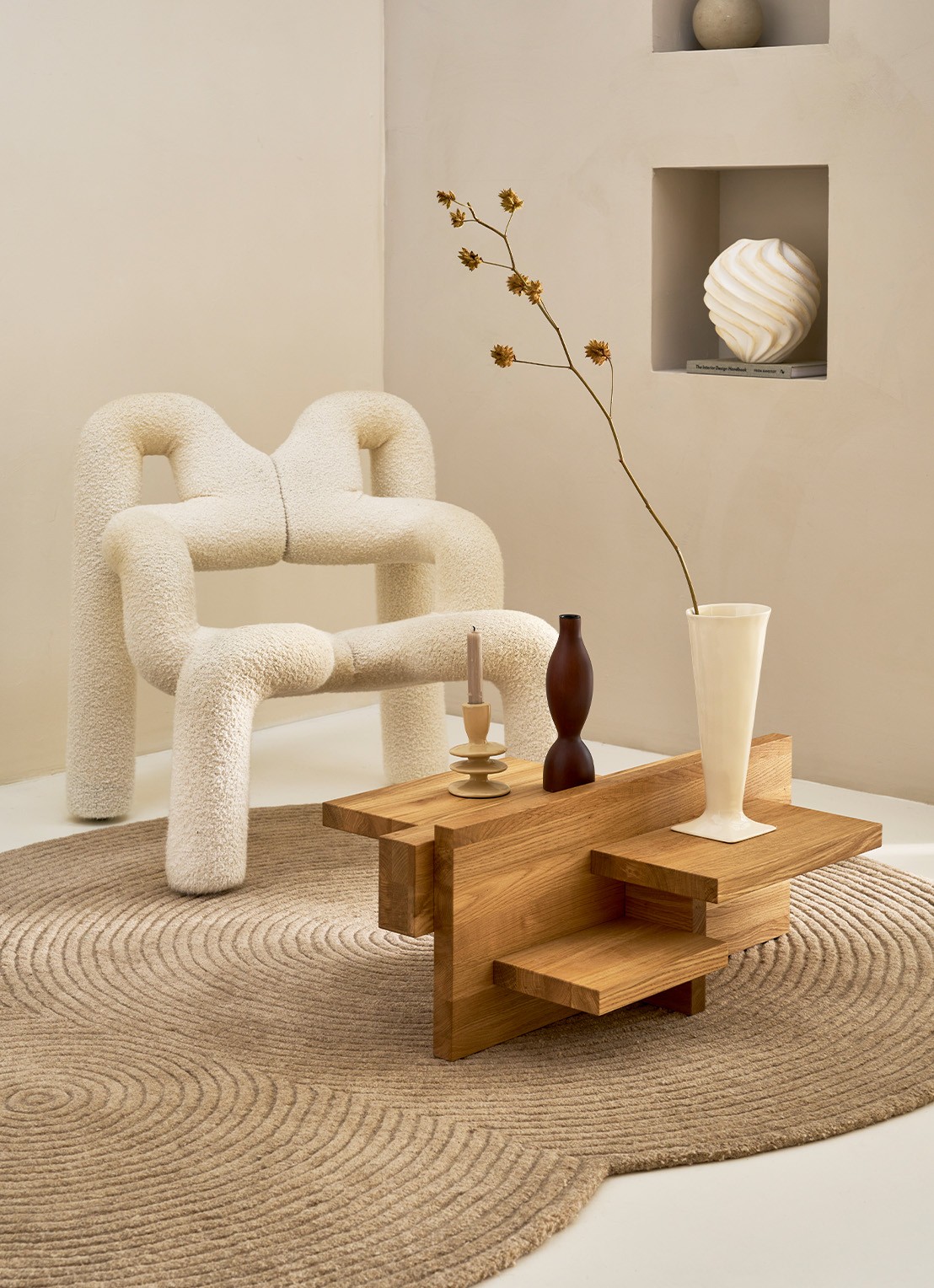 Urban Nature Culture Sienna salontafel 80 x 55 cm - voorkant 6 bruin