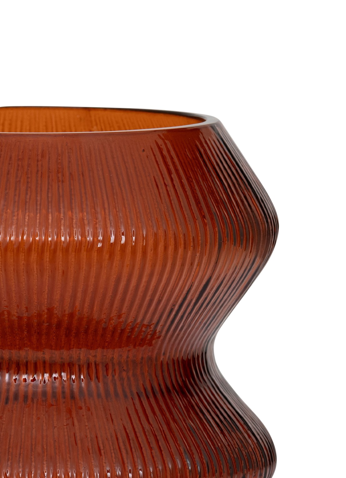 Urban Nature Culture Skye waxinelichthouder 12,5 cm - achterkant 4 oranje