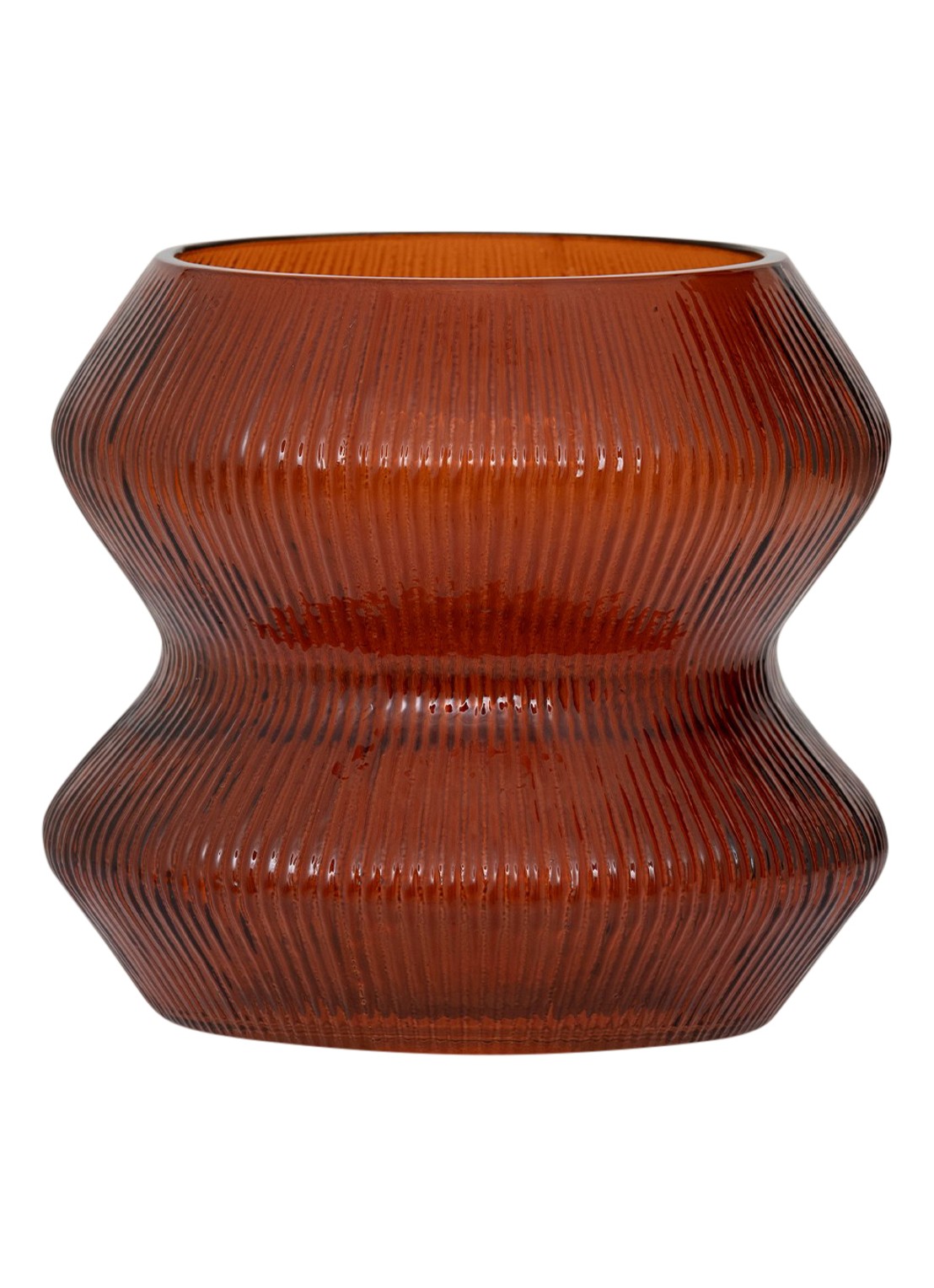 Urban Nature Culture Skye waxinelichthouder 12,5 cm - voorkant 2 oranje