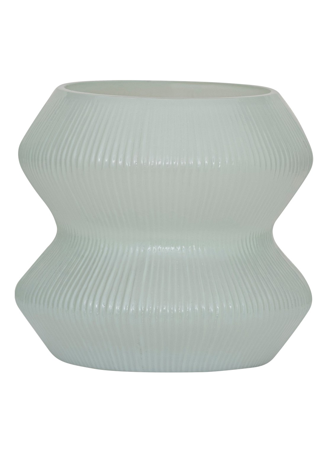 Urban Nature Culture Skye XL waxinelichthouder 12,5 cm - voorkant 2 lichtgroen