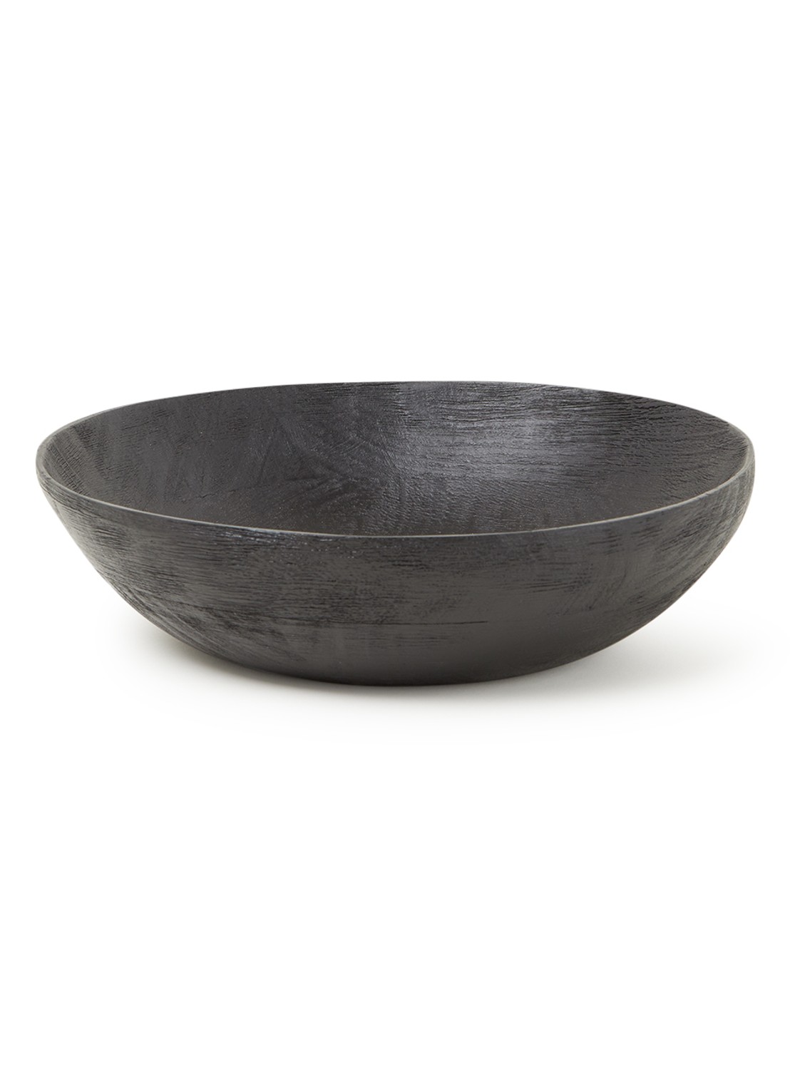 Urban Nature Culture Smoked Wood saladeschaal 27 cm - voorkant zwart