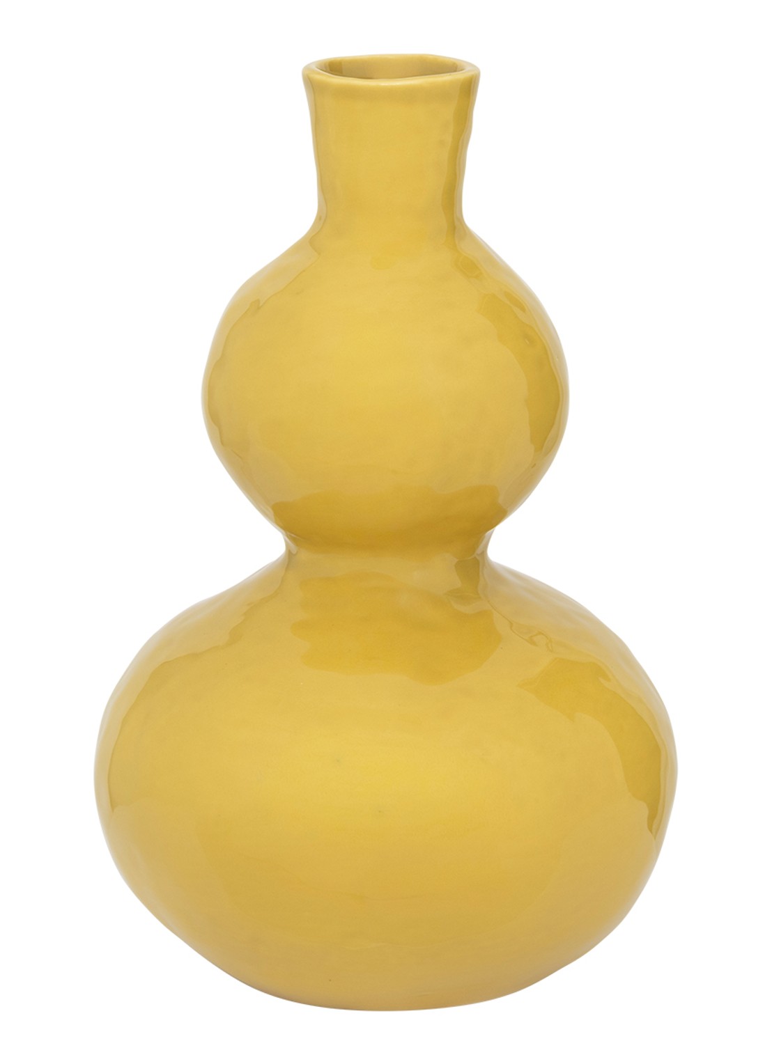 Urban Nature Culture Tetsu vaas 37 cm - voorkant 2 geel
