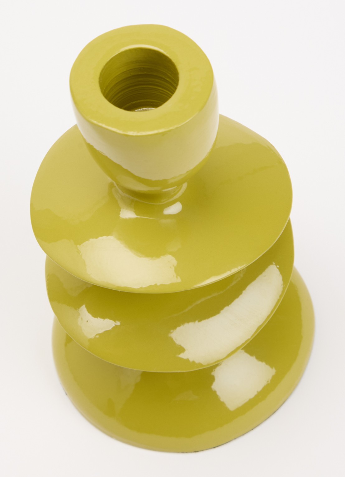 Urban Nature Culture Tove kandelaar 14 cm - voorkant 3 geel