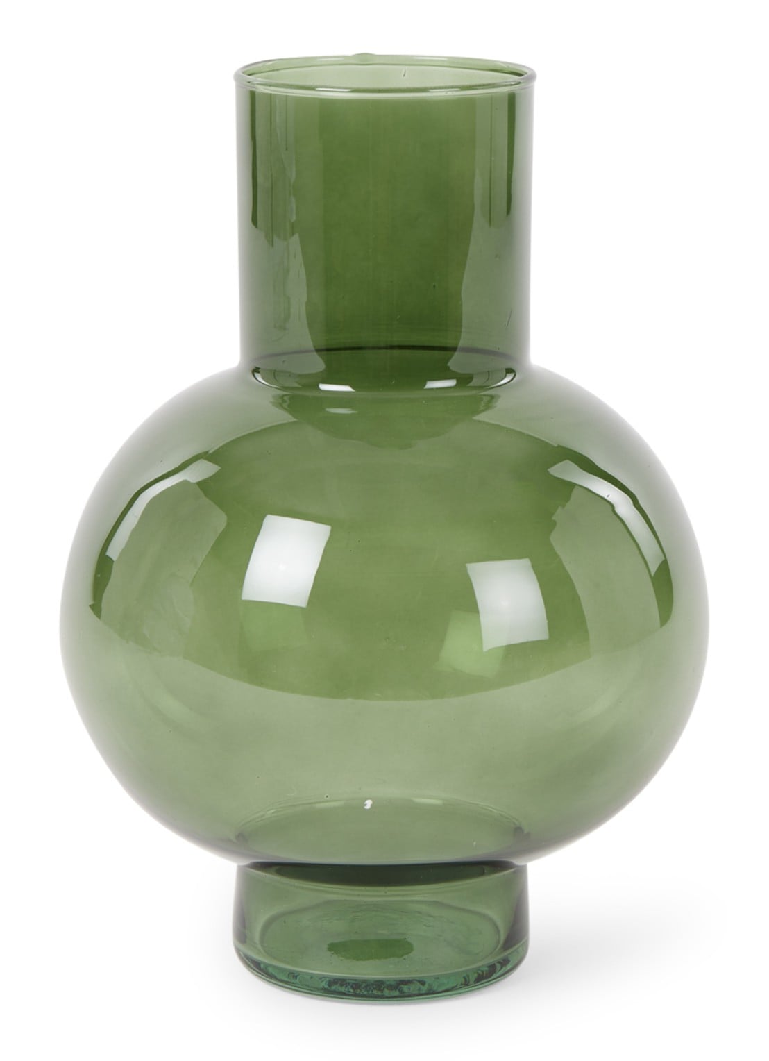Urban Nature Culture Tummy A vaas 24 cm - voorkant donkergroen