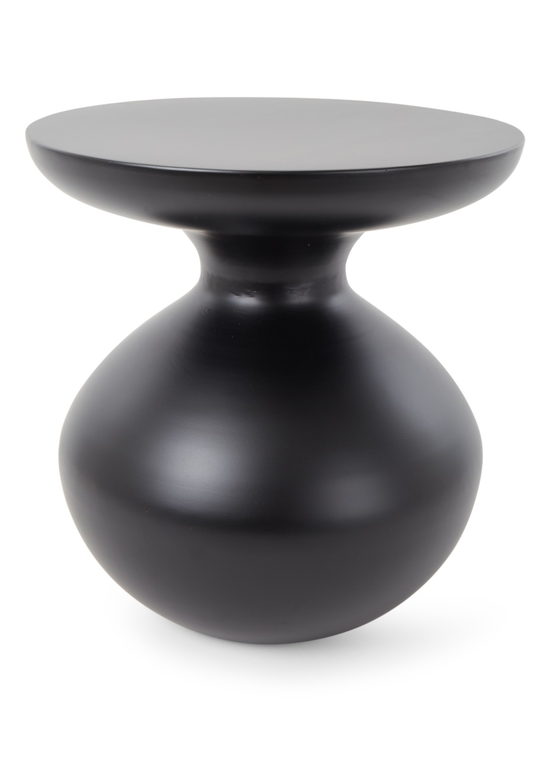 Urban Nature Culture Tummy bijzettafel 38 cm - voorkant zwart
