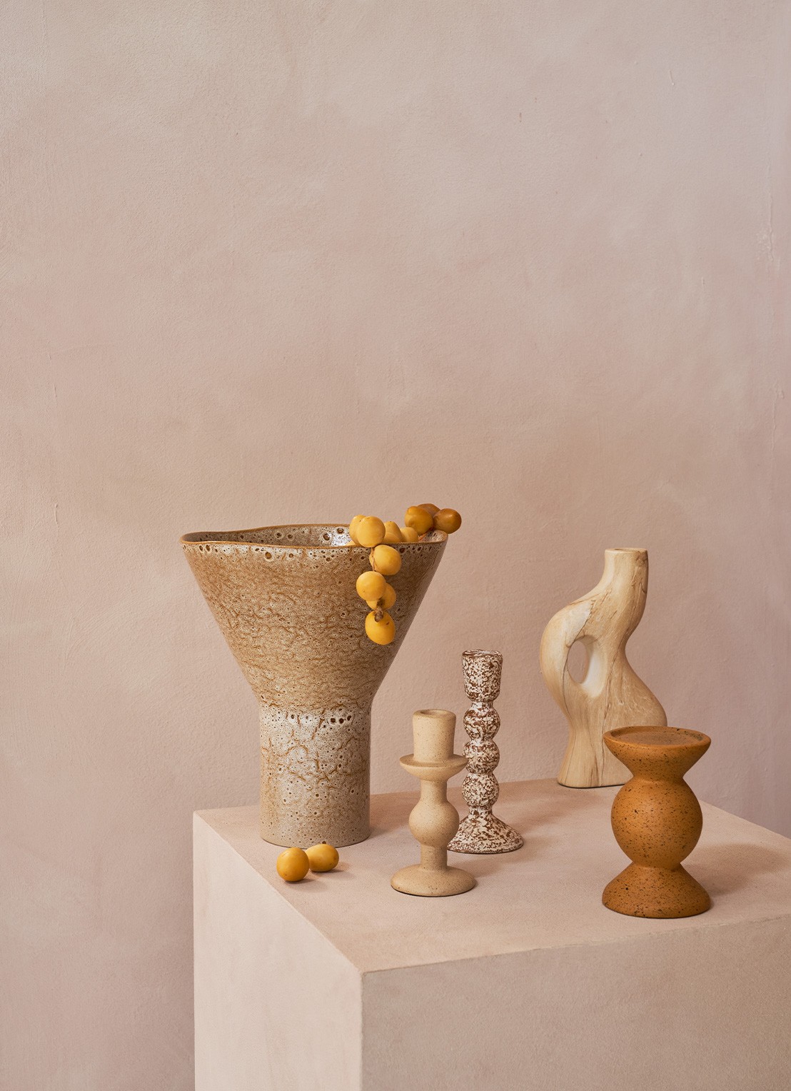 Urban Nature Culture Urban Nature Culture candle holder Sisi B - voorkant 3 creme