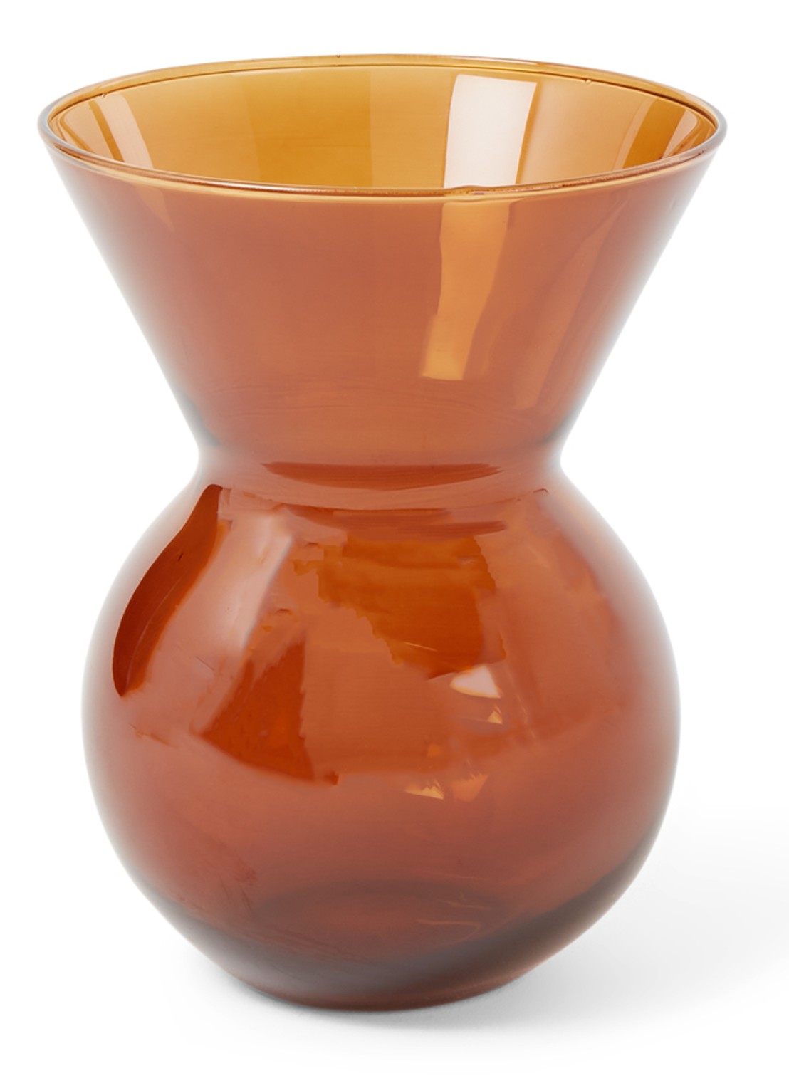Urban Nature Culture Vaas 15 cm - voorkant 2 oranjebruin