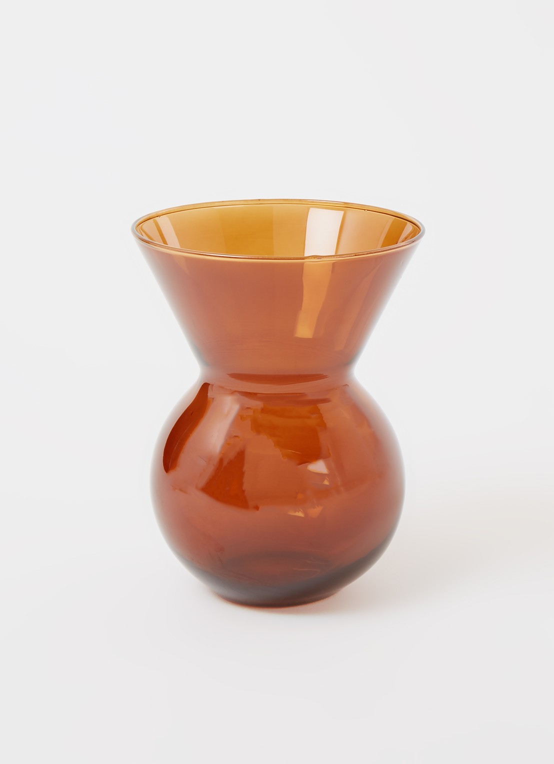 Urban Nature Culture Vaas 15 cm - voorkant 3 oranjebruin