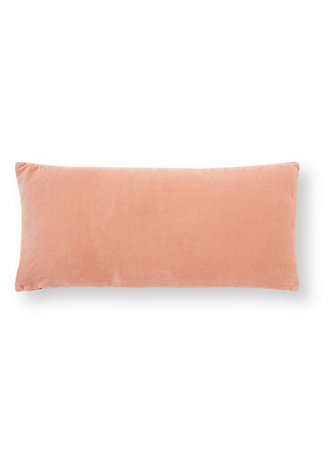 Urban Nature Culture Vintage velvet sierkussen 70 x 30 cm - voorkant 2 zalmroze