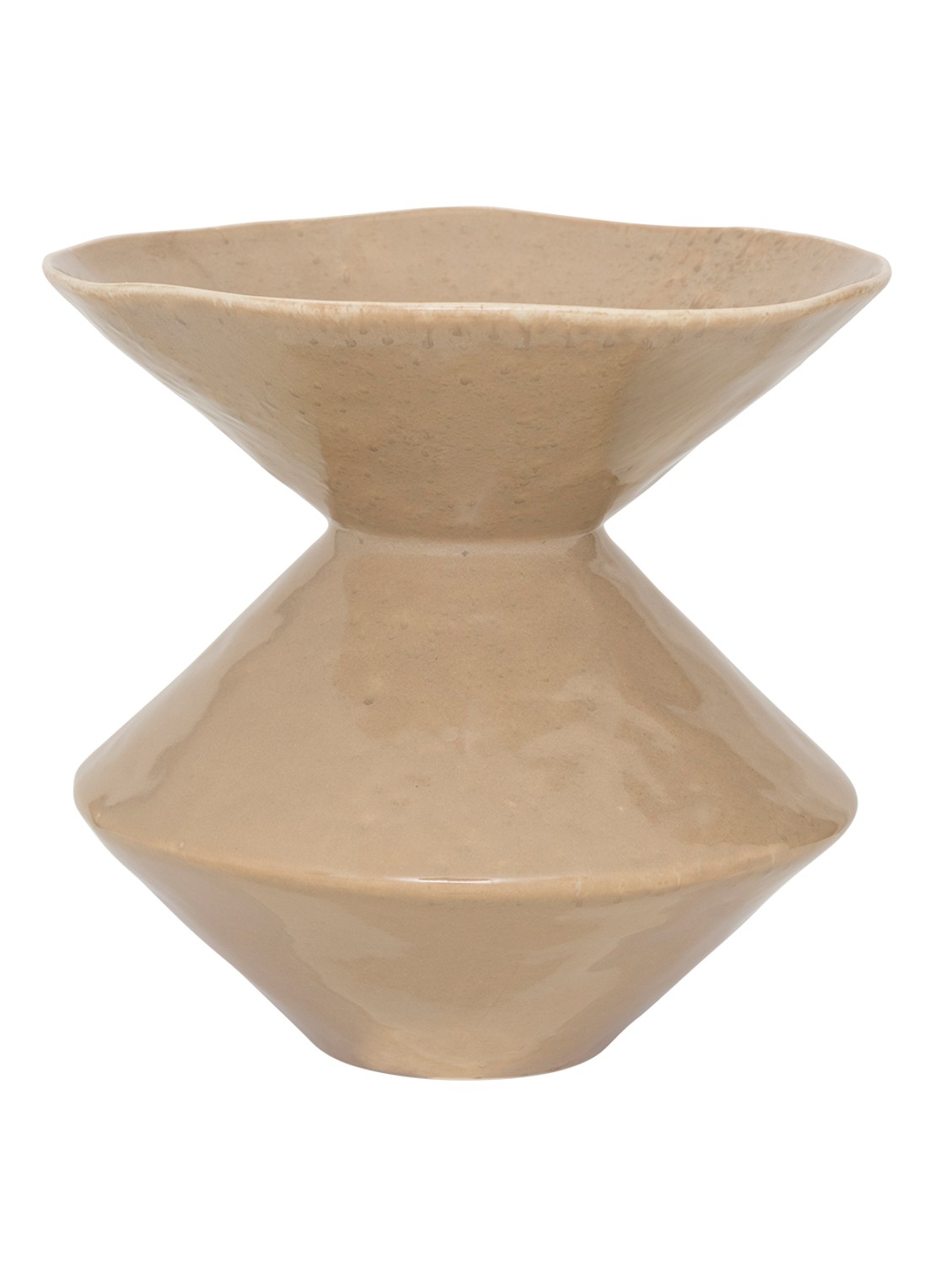 Urban Nature Culture Zale vaas 28 cm - voorkant taupe
