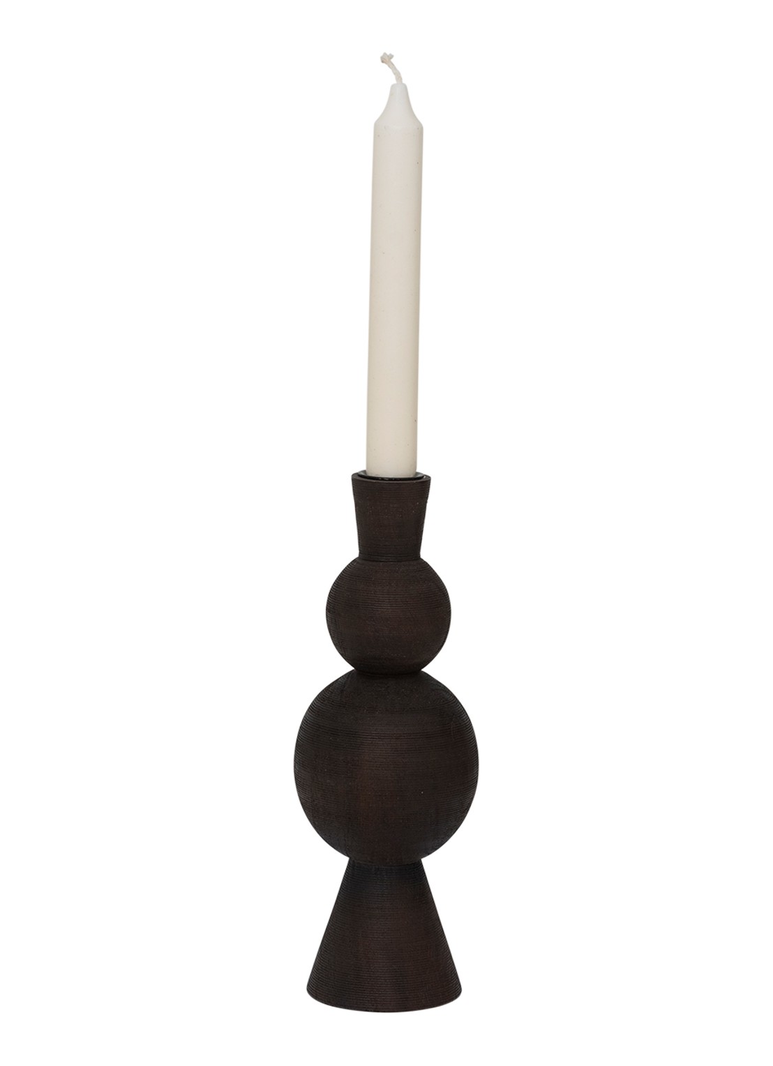 Urban Nature Culture Zen kandelaar 25 cm - achterkant 5 donkerbruin