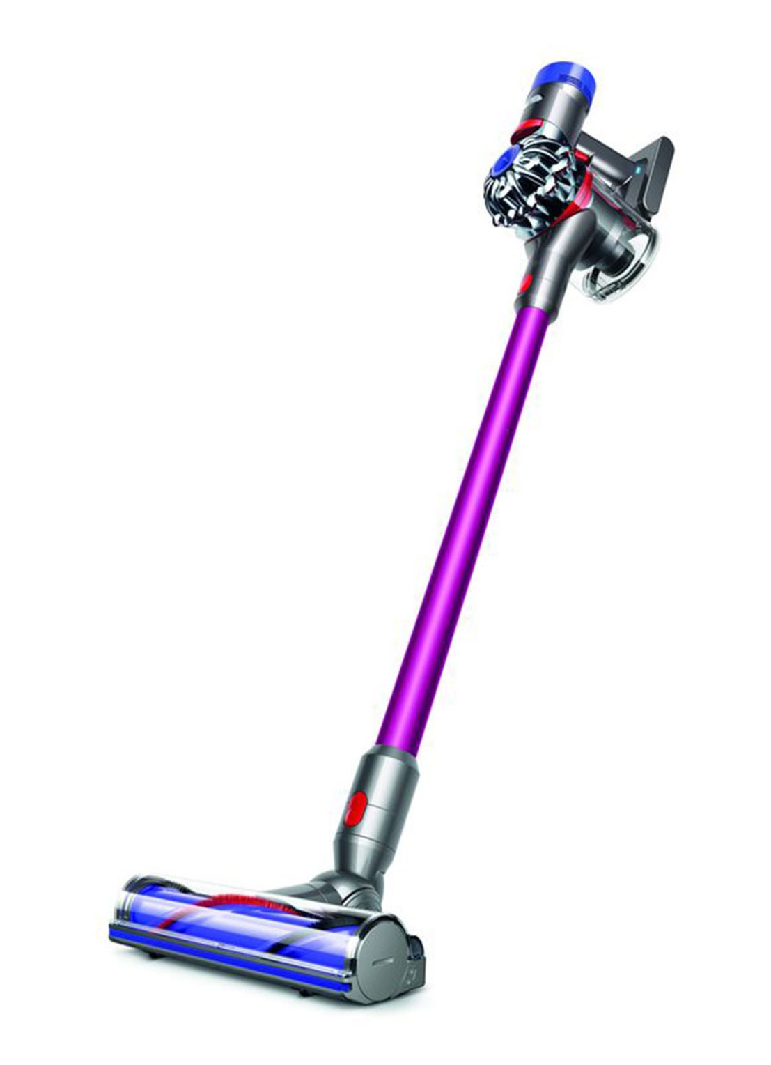 V8 Absolute Pro draadloze steelstofzuiger 124 cm - nikkel/paars - voorkant 6 paars