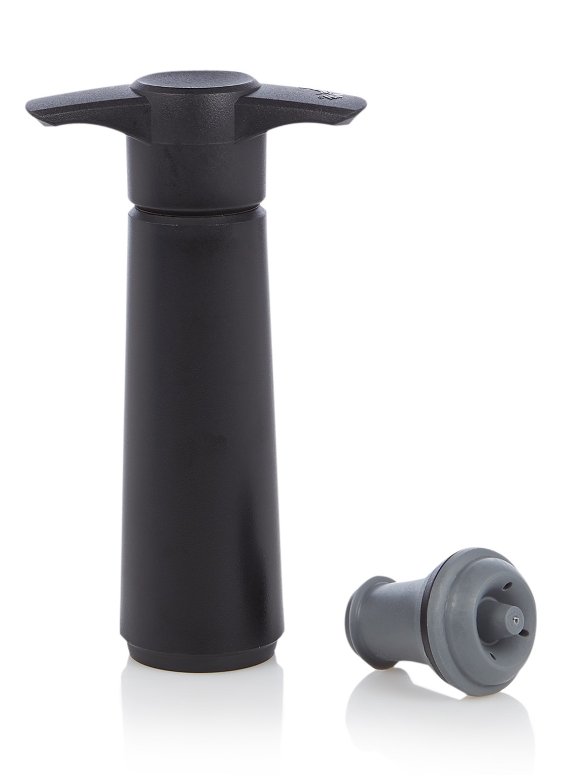 Vacu Vin Wine Saver vacuümpomp met wijnstopper set van 2 - voorkant zwart