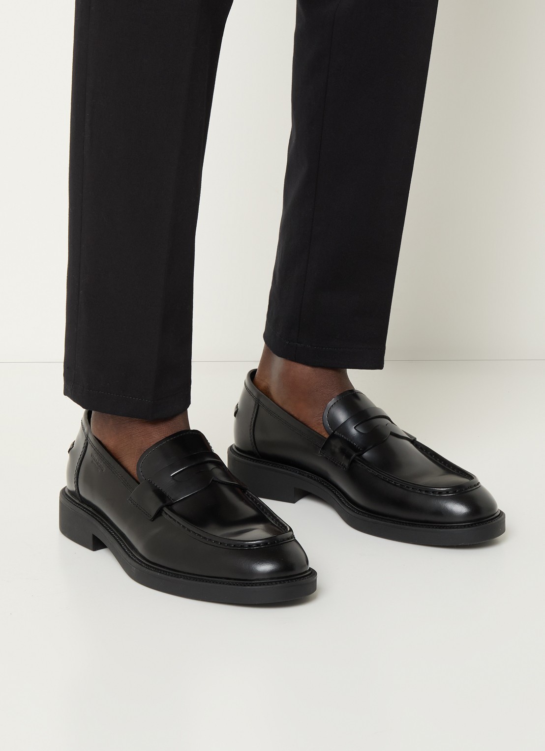 Vagabond Shoemakers Alex loafer van leer - voorkant 3 zwart