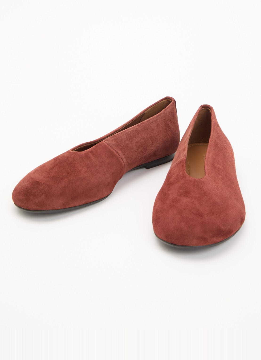 Vagabond Shoemakers Aleya ballerina van geitensuède - detail 3 steenrood